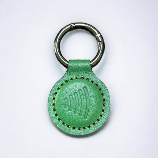 Calming Green- Natural Leather NFC Keychain